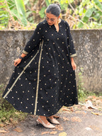 Pre-Order | South Cotton A Line Kurta/Top with Polka and Border (Loose Fit)
