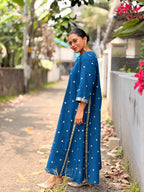 Pre-Order | South Cotton A Line Kurta/Top with Polka and Border (Loose Fit)