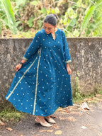 Pre-Order | South Cotton A Line Kurta/Top with Polka and Border (Loose Fit)