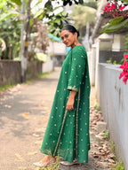 Pre-Order | South Cotton A Line Kurta/Top with Polka and Border (Loose Fit)
