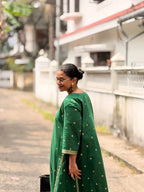 Pre-Order | South Cotton A Line Kurta/Top with Polka and Border (Loose Fit)